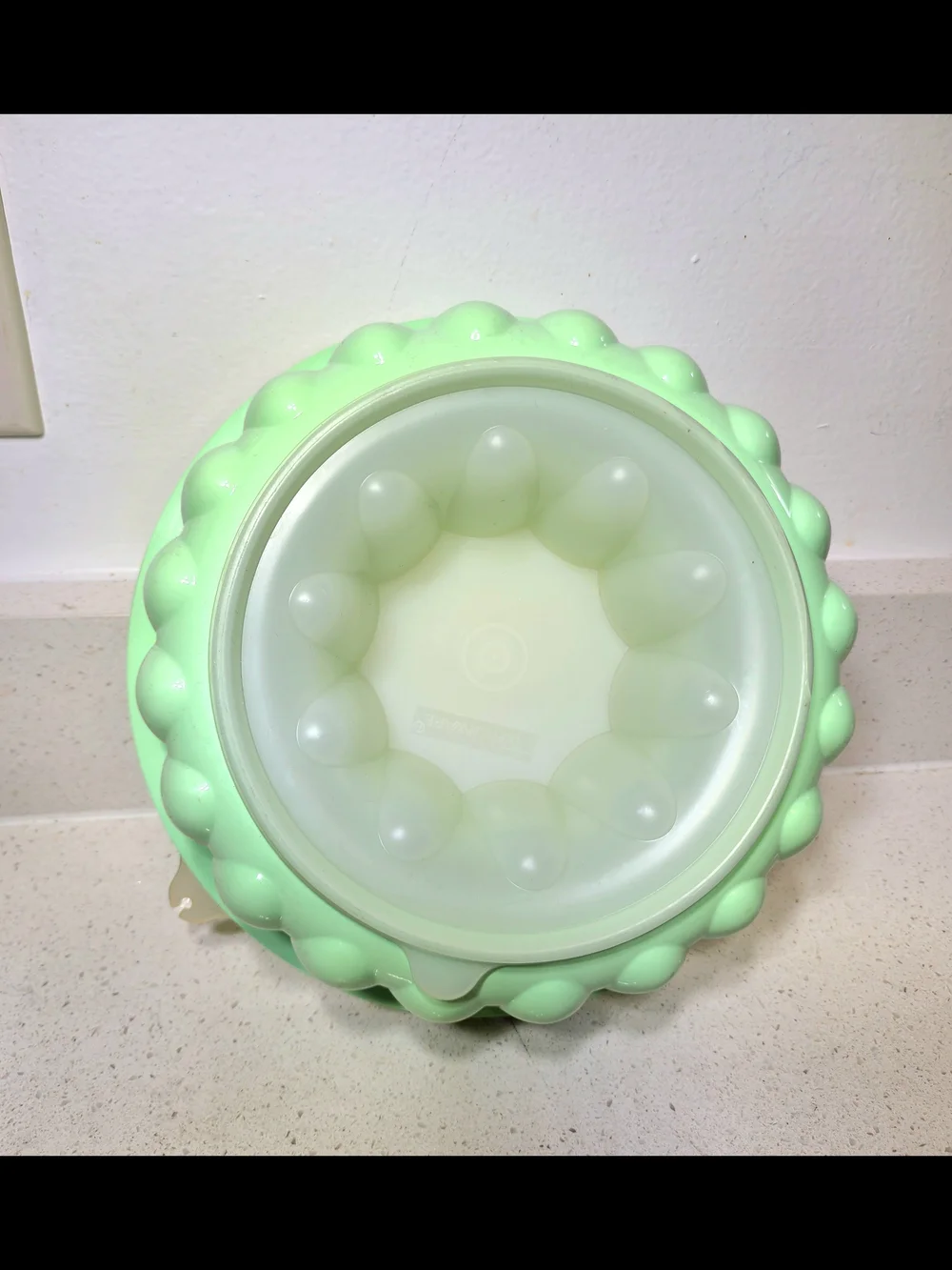 Vintage 3pc Tupperware Jello Ring Mold Mint Green Excellent Condition